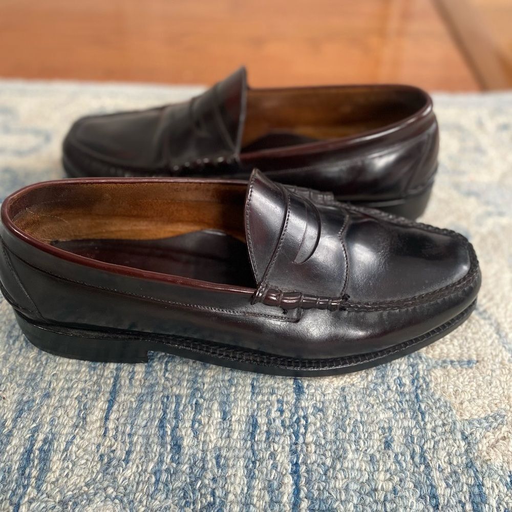 Johnston & Murphy Men's Hayes Penny Burgundy Shoes Size 11